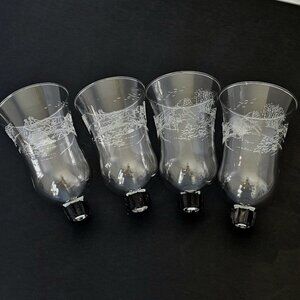 4 Home Interior Winter Wonderland  Candle Sconce 5" vtg Christmas horse carriage